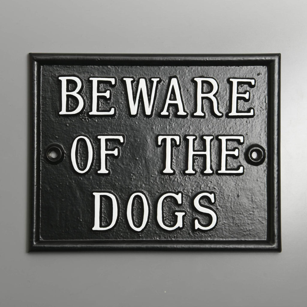 Large Beware Of The Dogs Sign-Dog Warning Signs-Yester Home