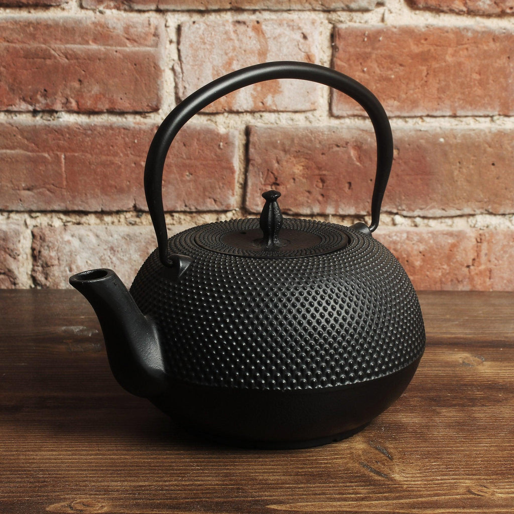 Large Black Cast Iron Japanese Teapot / Kettle 1.5L-Teapots-Yester Home