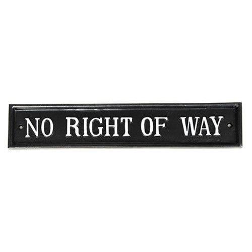 Large No Right Of Way Sign-Informative Signs-Yester Home