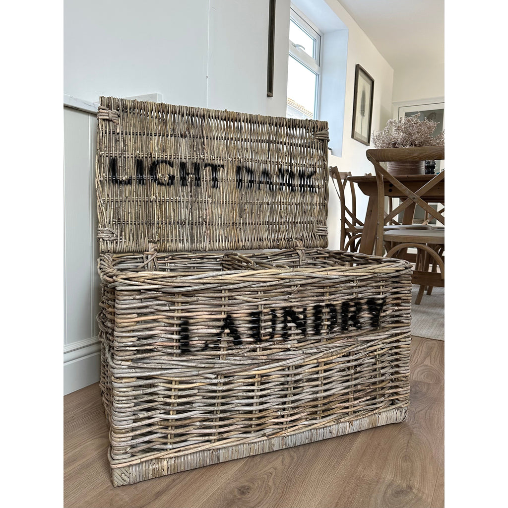 Lights & Darks Laundry Basket-Baskets-Yester Home