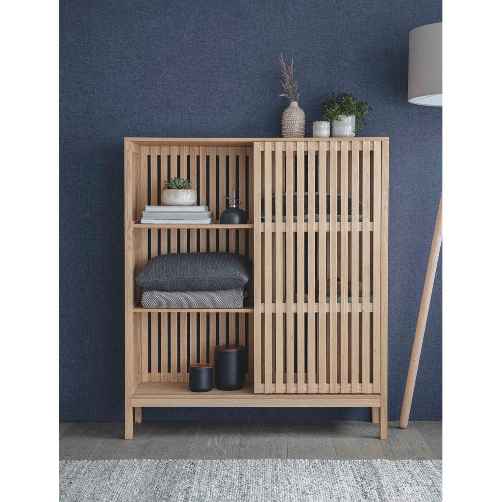 Linear Large Storage Unit - Ash-Consoles & Sideboards-Yester Home