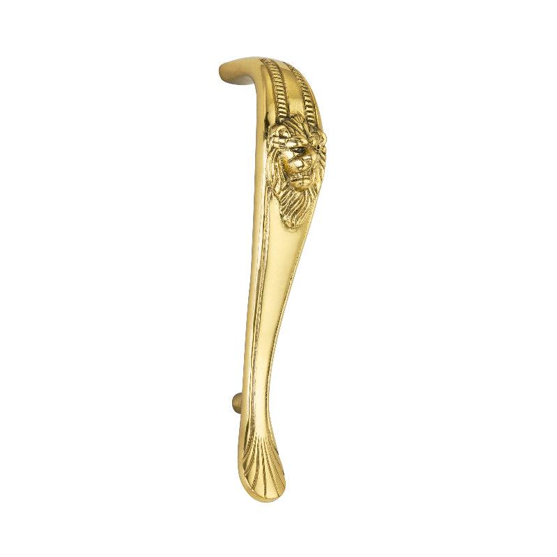 Lion Pull Handle 250mm Polished Brass-Cabinet Handles-Yester Home