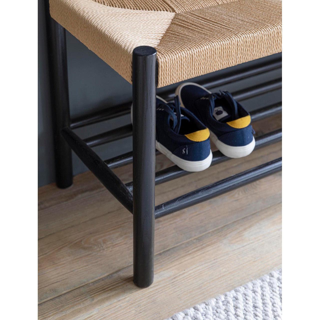 Longworth Hallway Bench | Black - Shoe Storage - Garden Trading - Yester Home