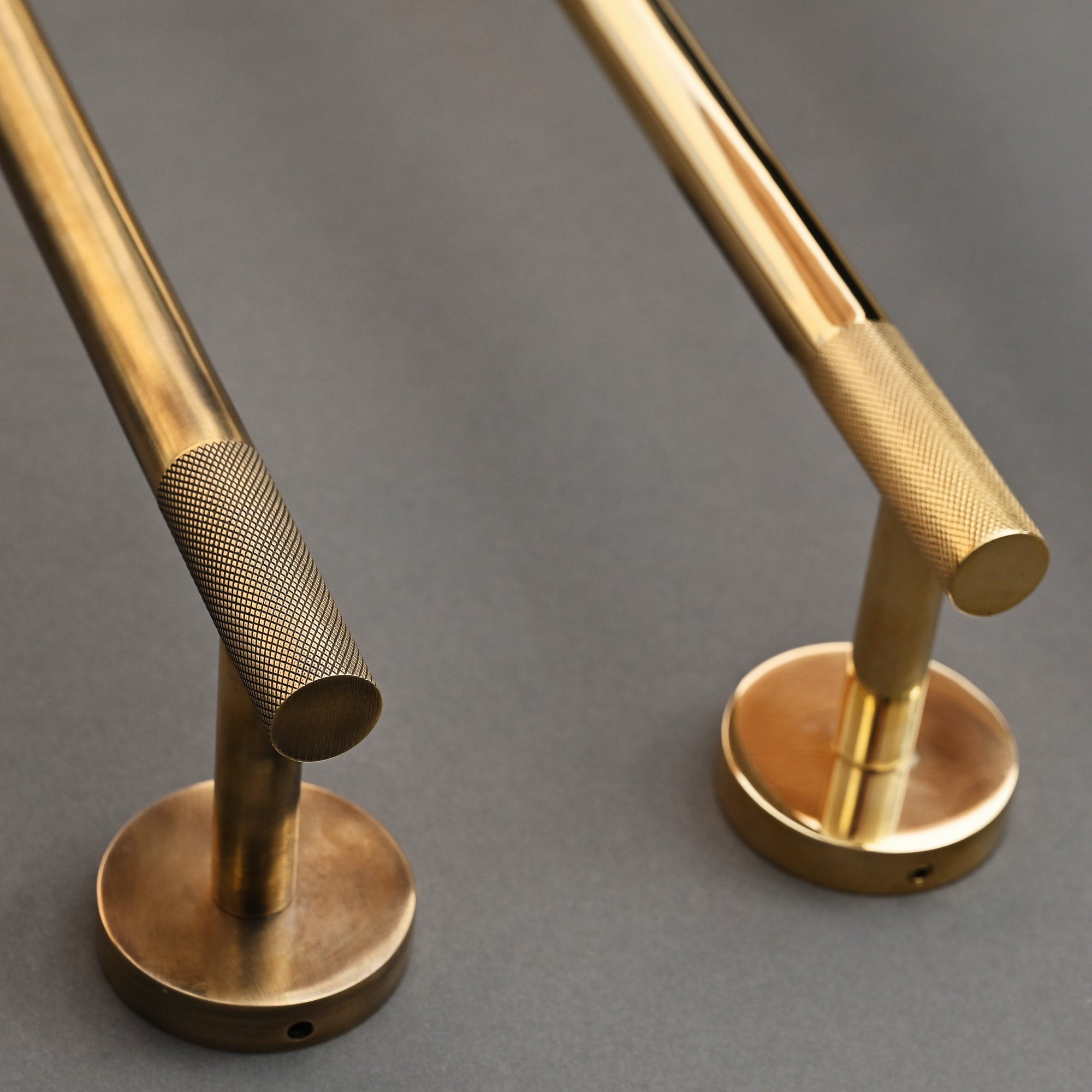 Luxe Knurled Brass Bar Towel Rail - Towel Rails - Yester Home - Yester Home