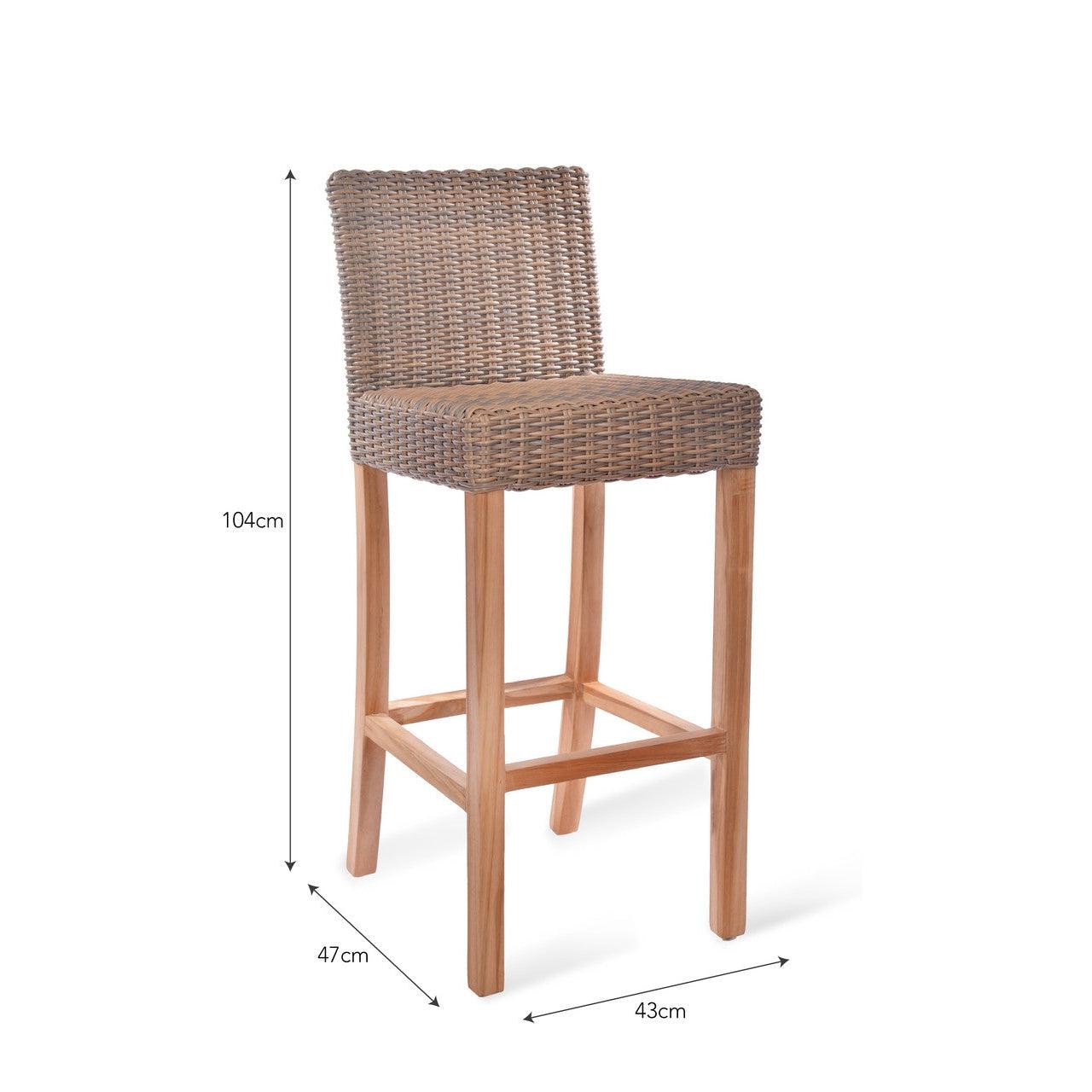 Lymington Bar Stool - PE Rattan-Outdoor Bar Tables & Sets-Yester Home