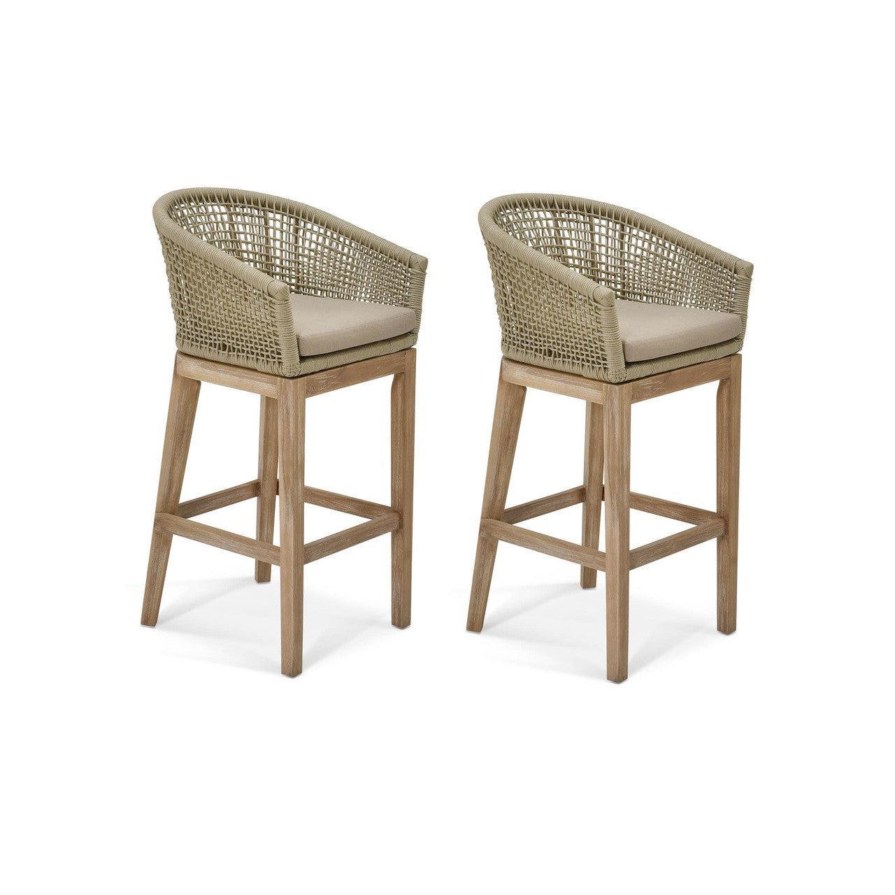 Lynton Bar Stool | Set of 2 | Grey - Outdoor Dining Tables & Sets - Garden Trading - Yester Home