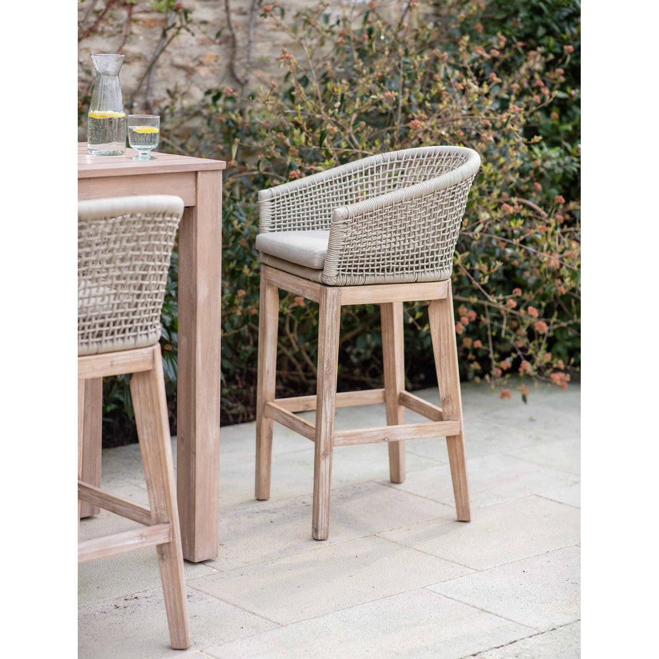 Lynton Bar Stool | Set of 2 | Grey - Outdoor Dining Tables & Sets - Garden Trading - Yester Home