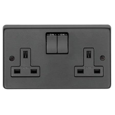 MB Double 13 Amp Switched Socket | From The Anvil-Electrical Switches & Sockets-Yester Home