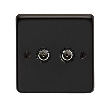 MB Double TV Socket | From The Anvil-Electrical Switches & Sockets-Yester Home