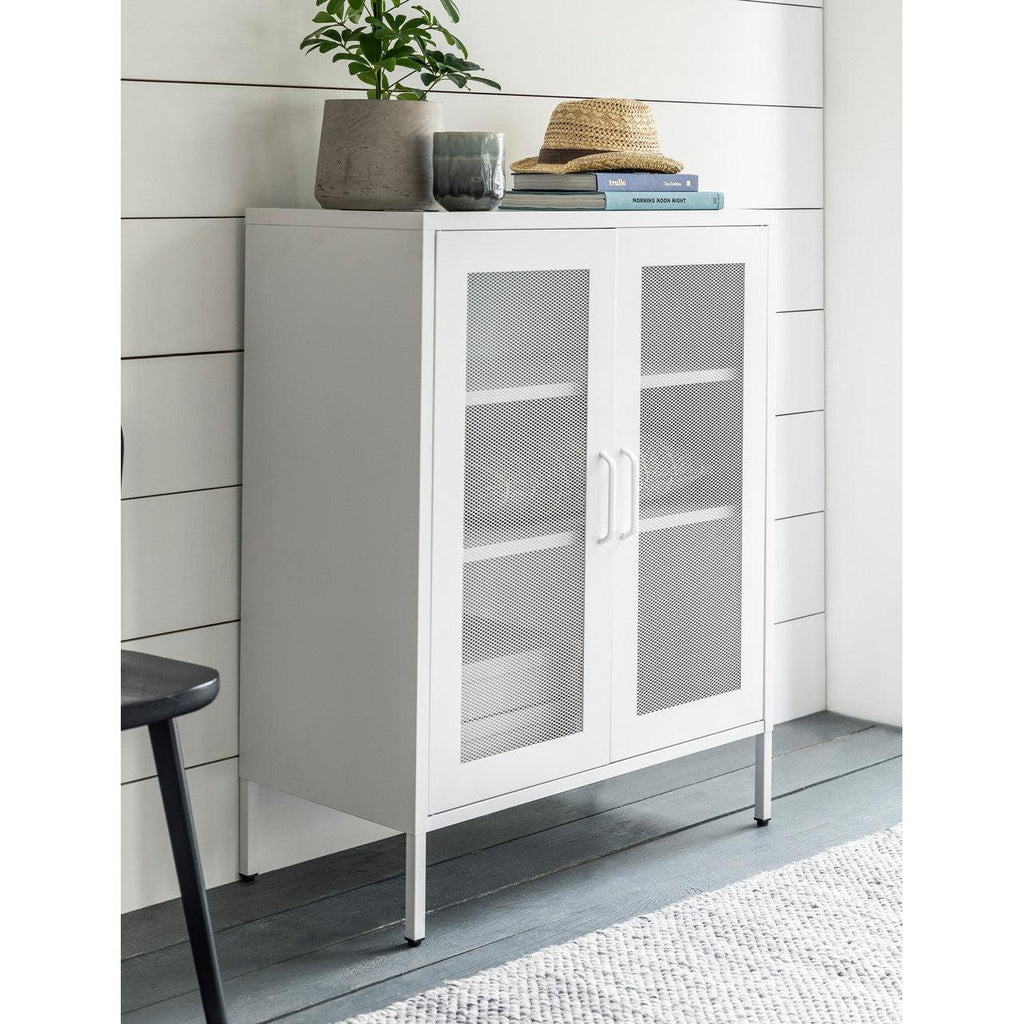 Marlborough Cabinet in Lily White - Steel-Office Storage-Yester Home