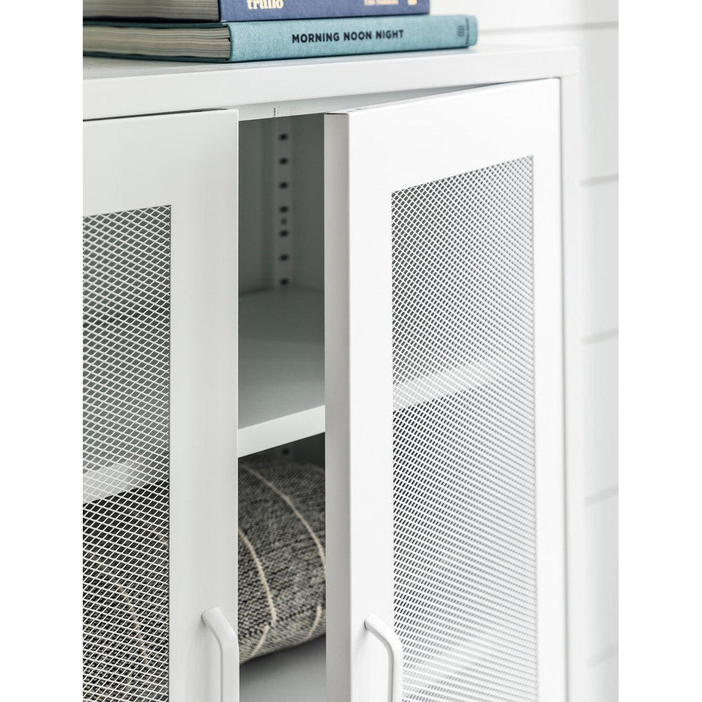 Marlborough Cabinet in Lily White - Steel-Office Storage-Yester Home