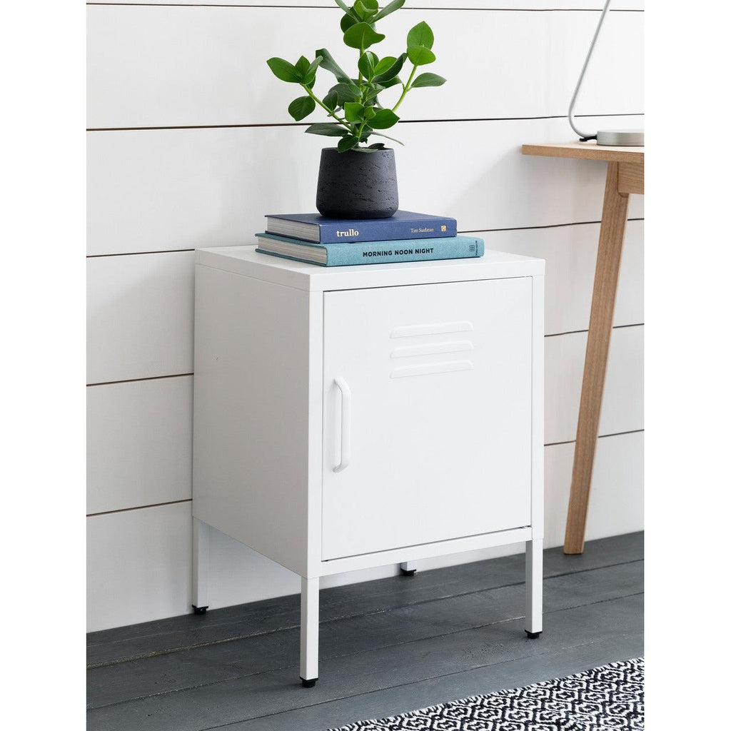 Marlborough Locker, Small, Right in Lily White - Steel-Office Storage-Yester Home