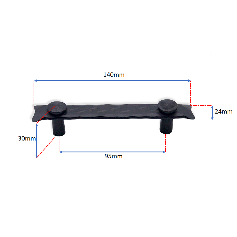 Marvel Pull handle Matt Black-Cabinet Handles-Yester Home