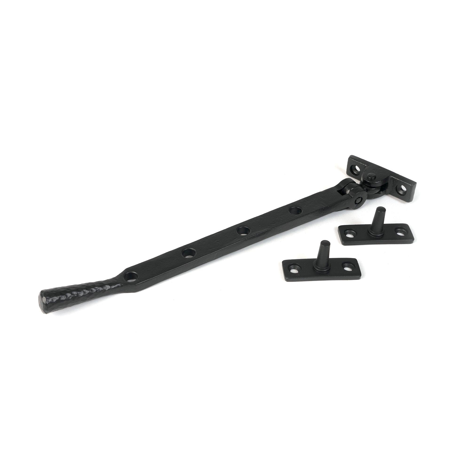 Matt Black 10" Hammered Newbury Stay | From The Anvil - Stays - From The Anvil - Yester Home