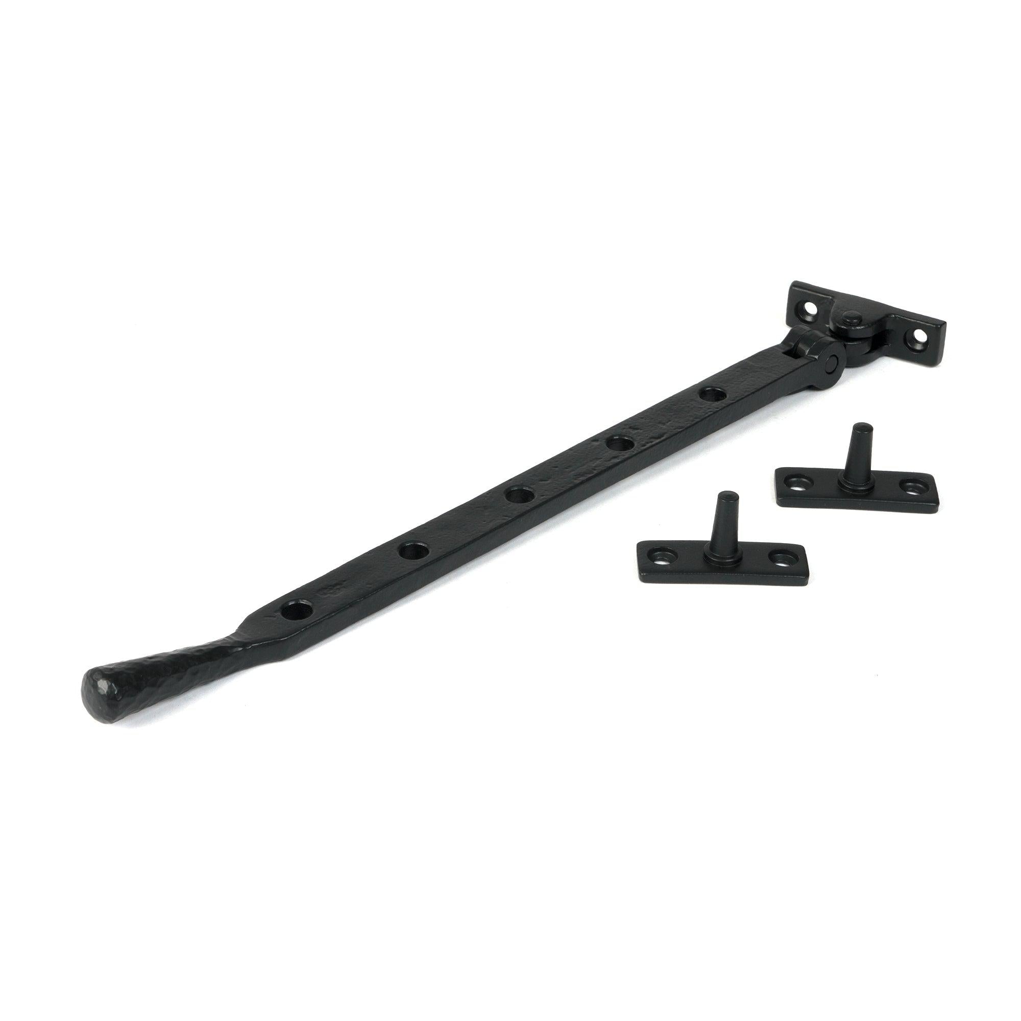 Matt Black 12" Hammered Newbury Stay | From The Anvil - Stays - From The Anvil - Yester Home