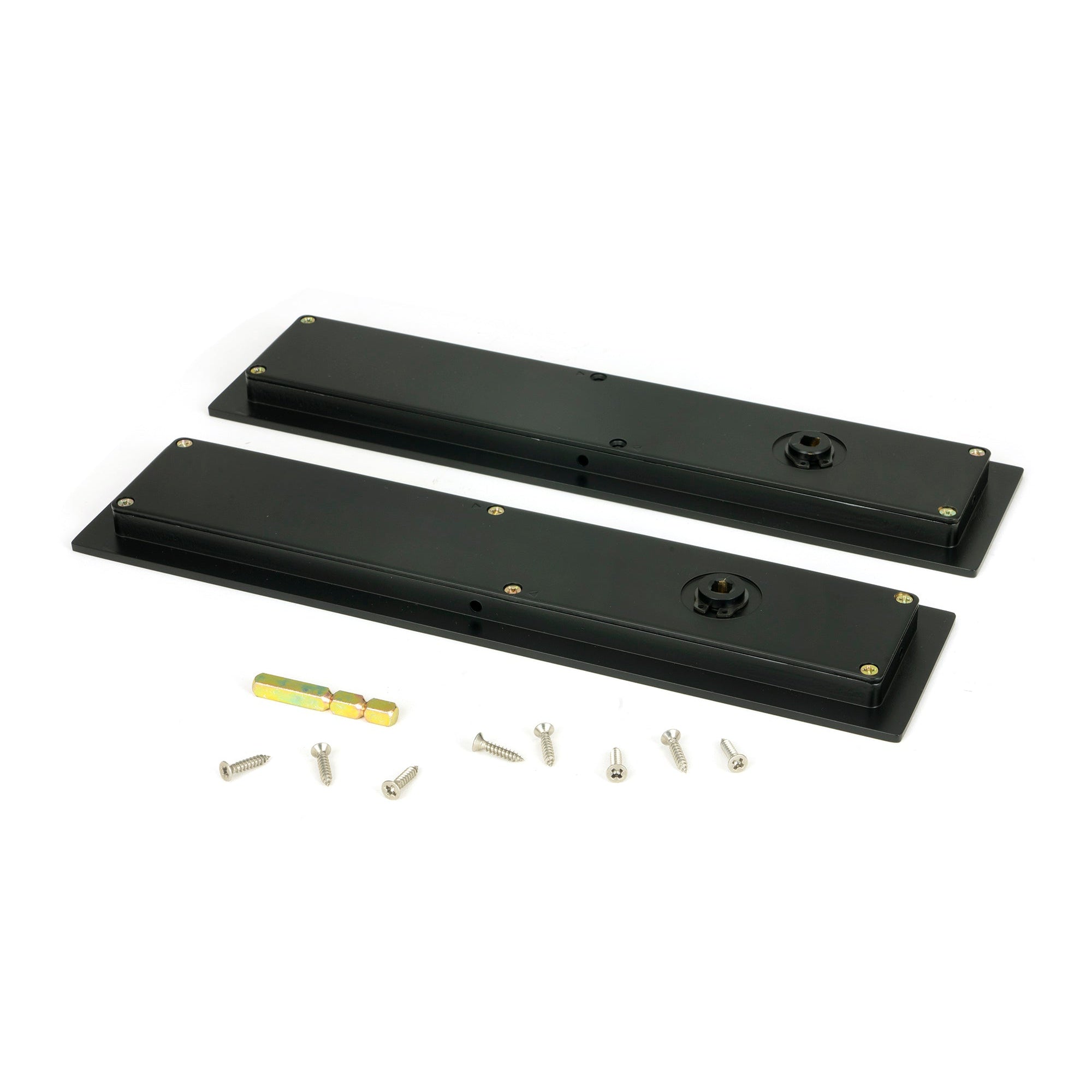 Matt Black 250mm Plain Rectangular Pull - Privacy Set | From The Anvil-Cabinet Pulls-Yester Home