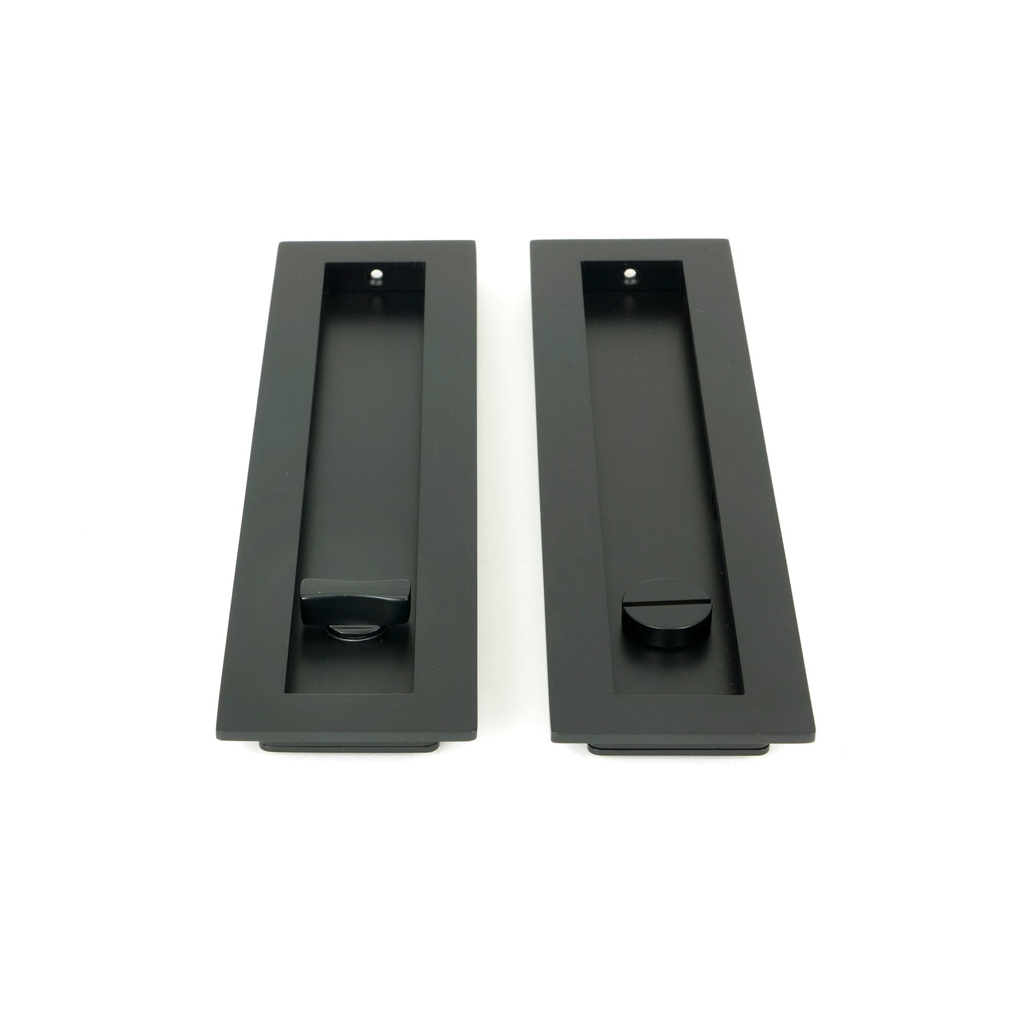 Matt Black 250mm Plain Rectangular Pull - Privacy Set | From The Anvil - Cabinet Pulls - From The Anvil - Yester Home