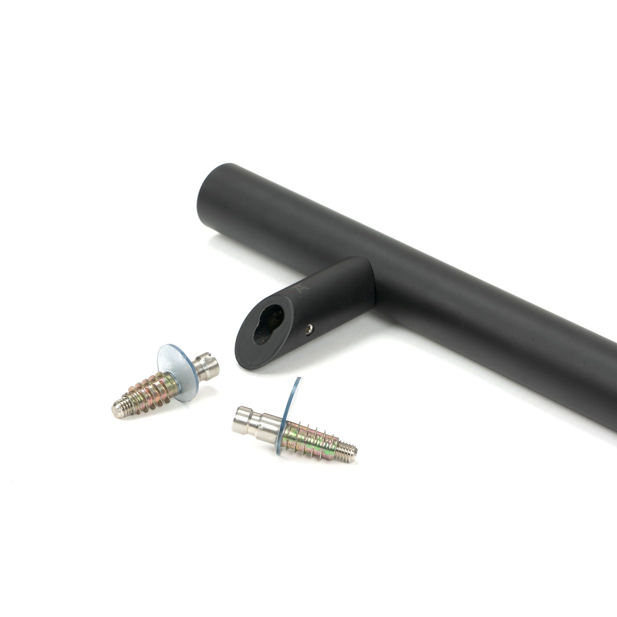 Matt Black (316) 0.6m Offset T Bar Handle Secret Fix 32mm Ø | From The Anvil-Pull Handles-Yester Home