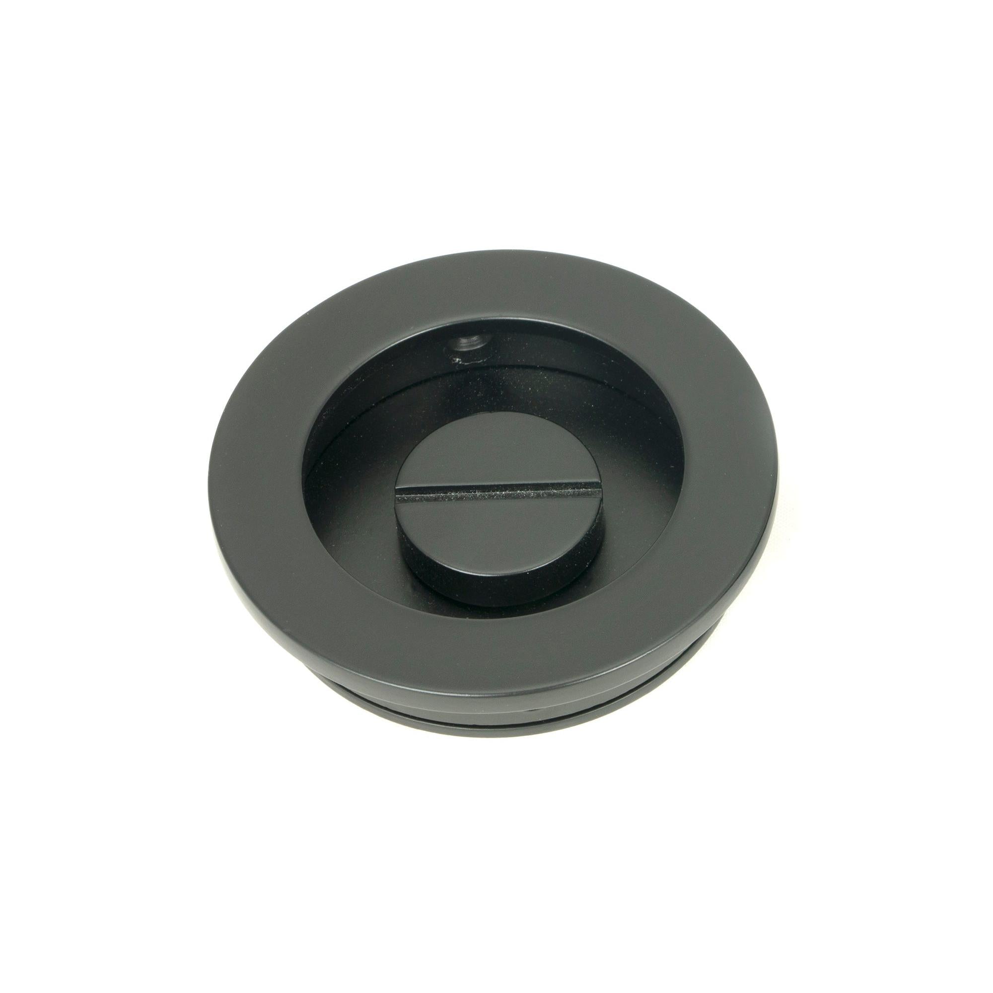 Matt Black 60mm Plain Round Pull - Privacy Set | From The Anvil - Cabinet Pulls - From The Anvil - Yester Home