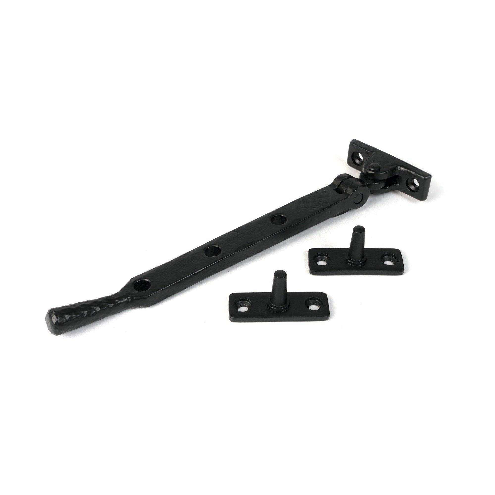 Matt Black 8" Hammered Newbury Stay | From The Anvil-Stays-Yester Home