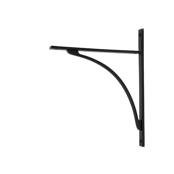 Matt Black Apperley Shelf Bracket (314mm x 250mm) | From The Anvil-Shelf Brackets-Yester Home