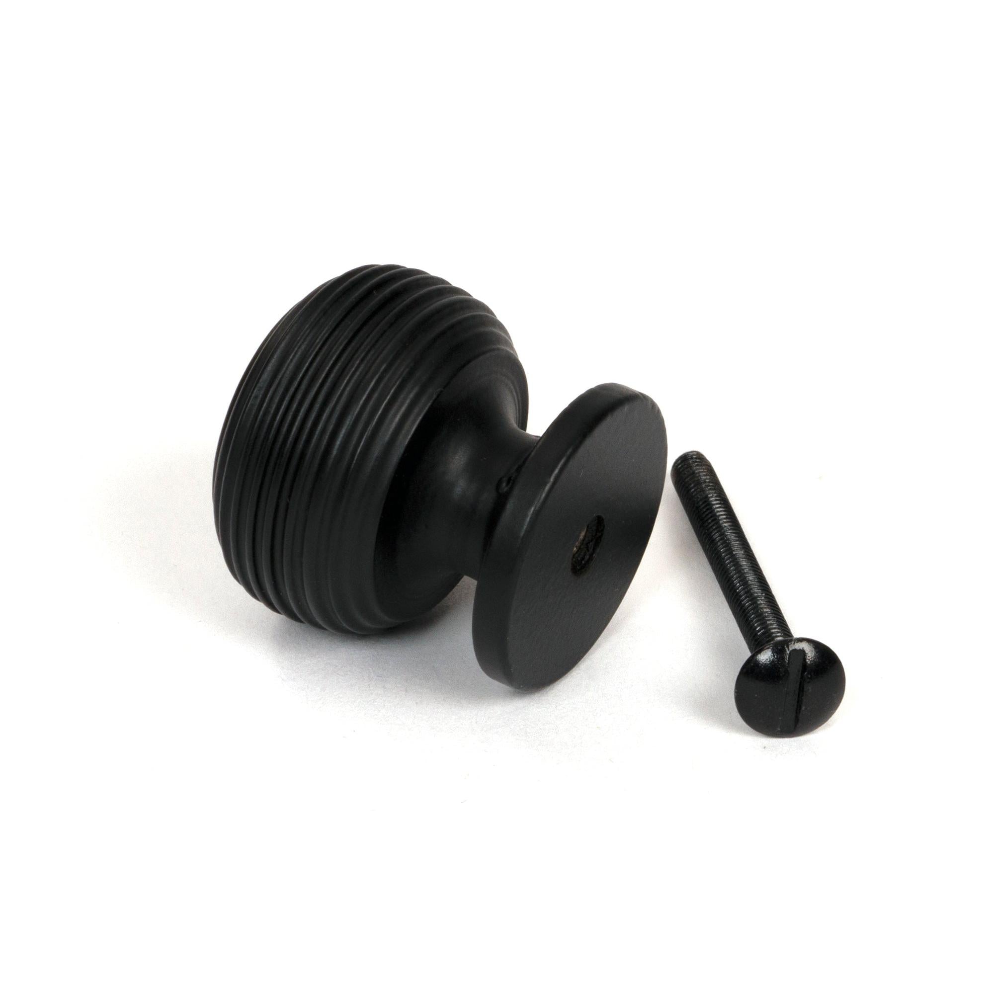 Matt Black Beehive Cabinet Knob 30mm | From The Anvil - Cabinet Knobs - From The Anvil - Yester Home