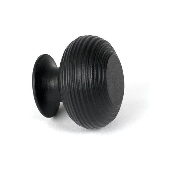 Matt Black Beehive Cabinet Knob 40mm | From The Anvil-Cabinet Knobs-Yester Home
