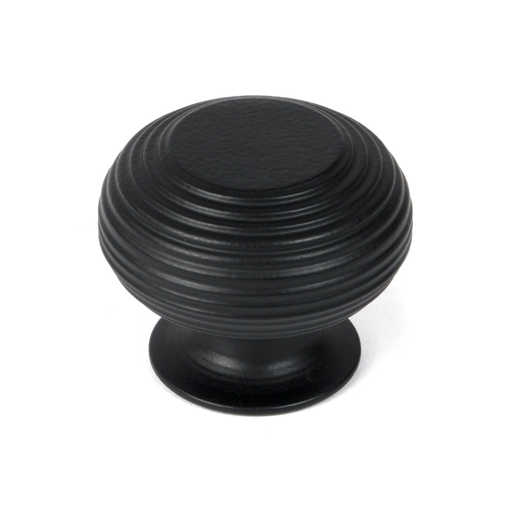 Matt Black Beehive Cabinet Knob 40mm | From The Anvil-Cabinet Knobs-Yester Home