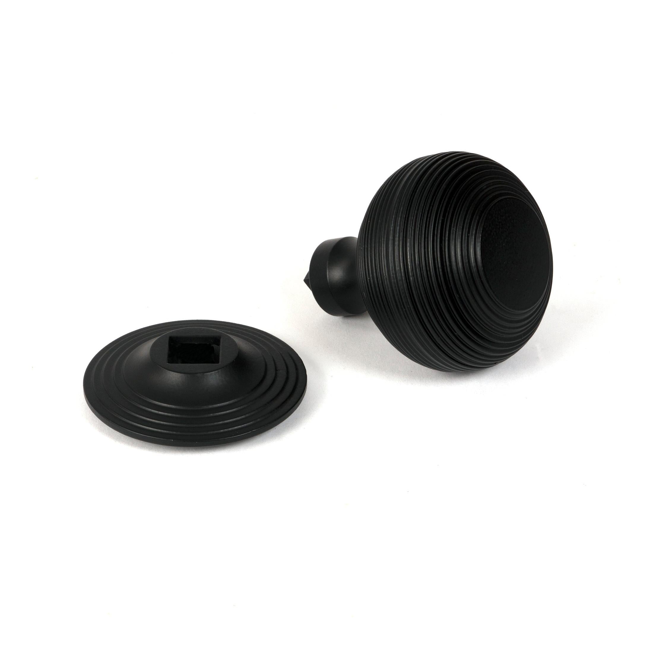 Matt Black Beehive Centre Door Knob | From The Anvil - Centre Door Knobs - From The Anvil - Yester Home