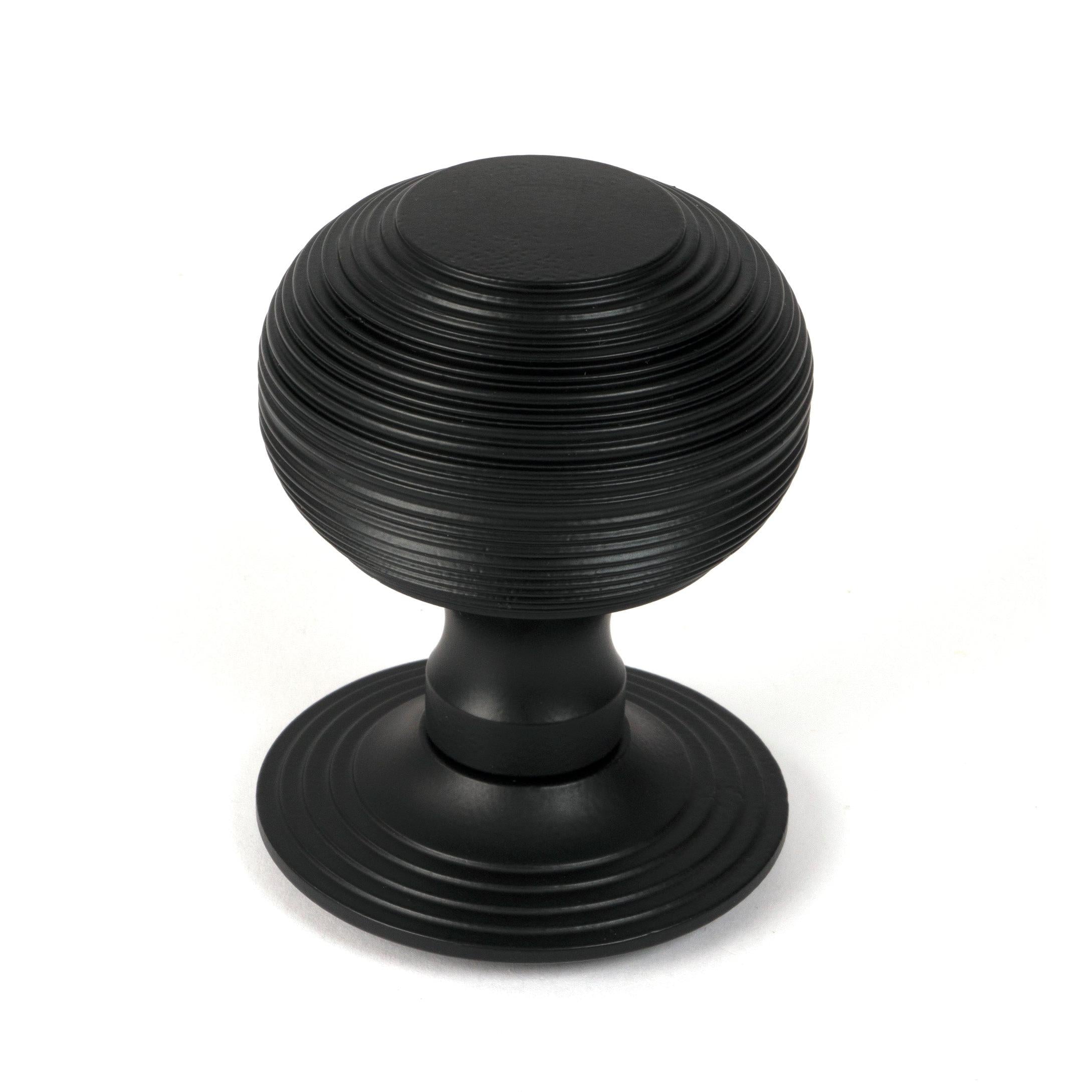Matt Black Beehive Centre Door Knob | From The Anvil - Centre Door Knobs - From The Anvil - Yester Home