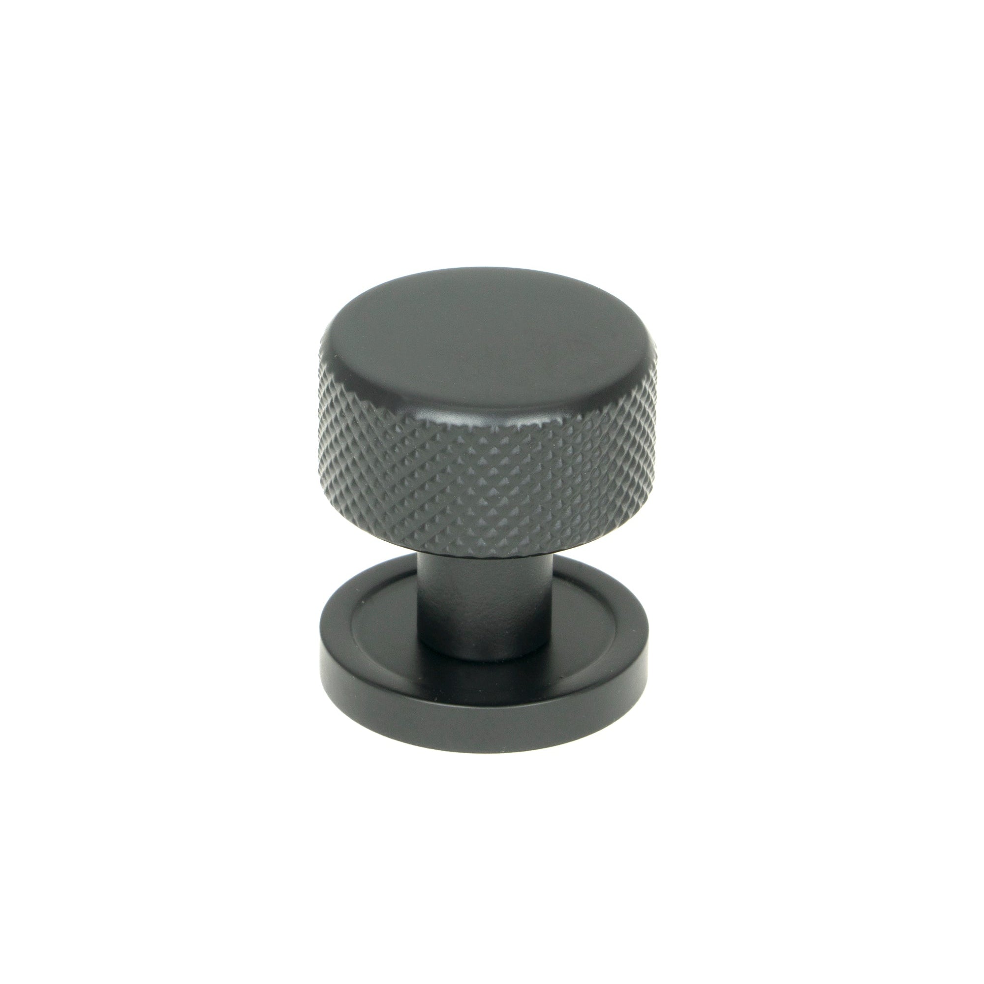 Matt Black Brompton Cabinet Knob - 25mm (Plain) | From The Anvil-Cabinet Knobs-Yester Home