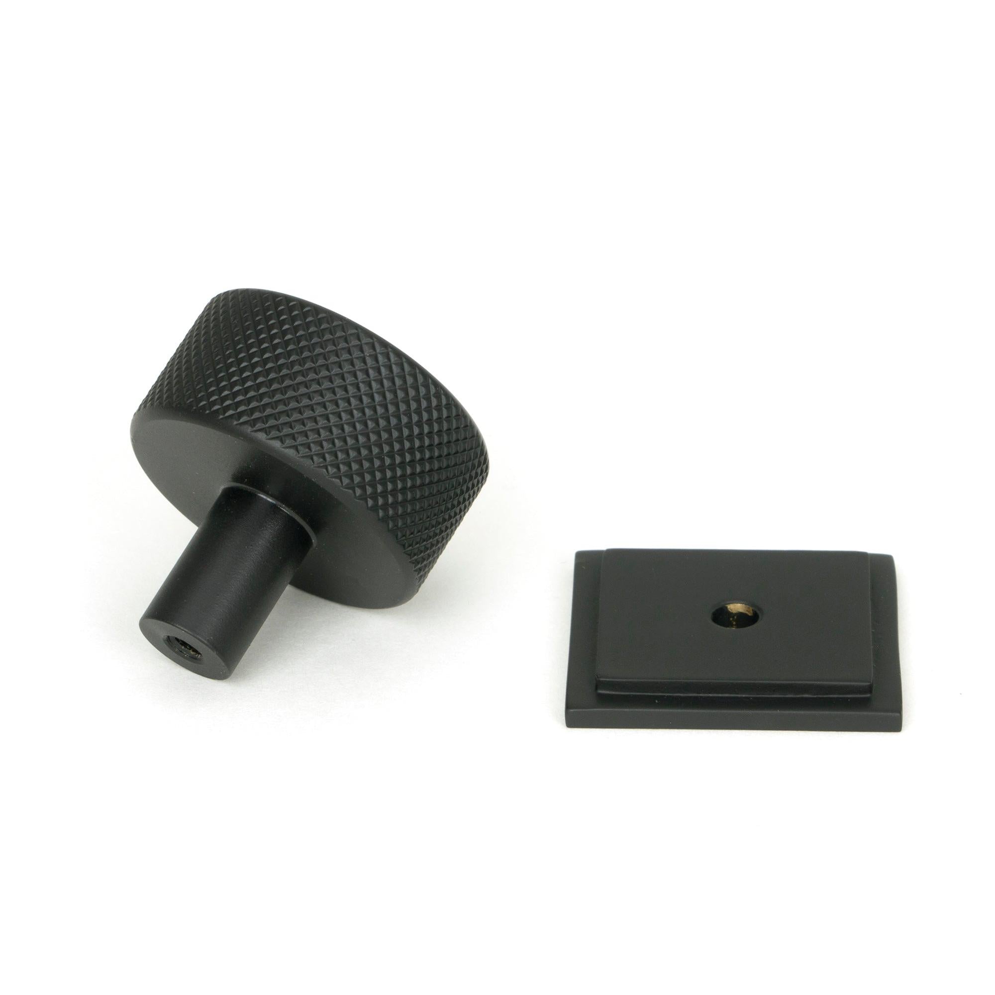 Matt Black Brompton Cabinet Knob - 32mm (Square) | From The Anvil - Cabinet Knobs - From The Anvil - Yester Home