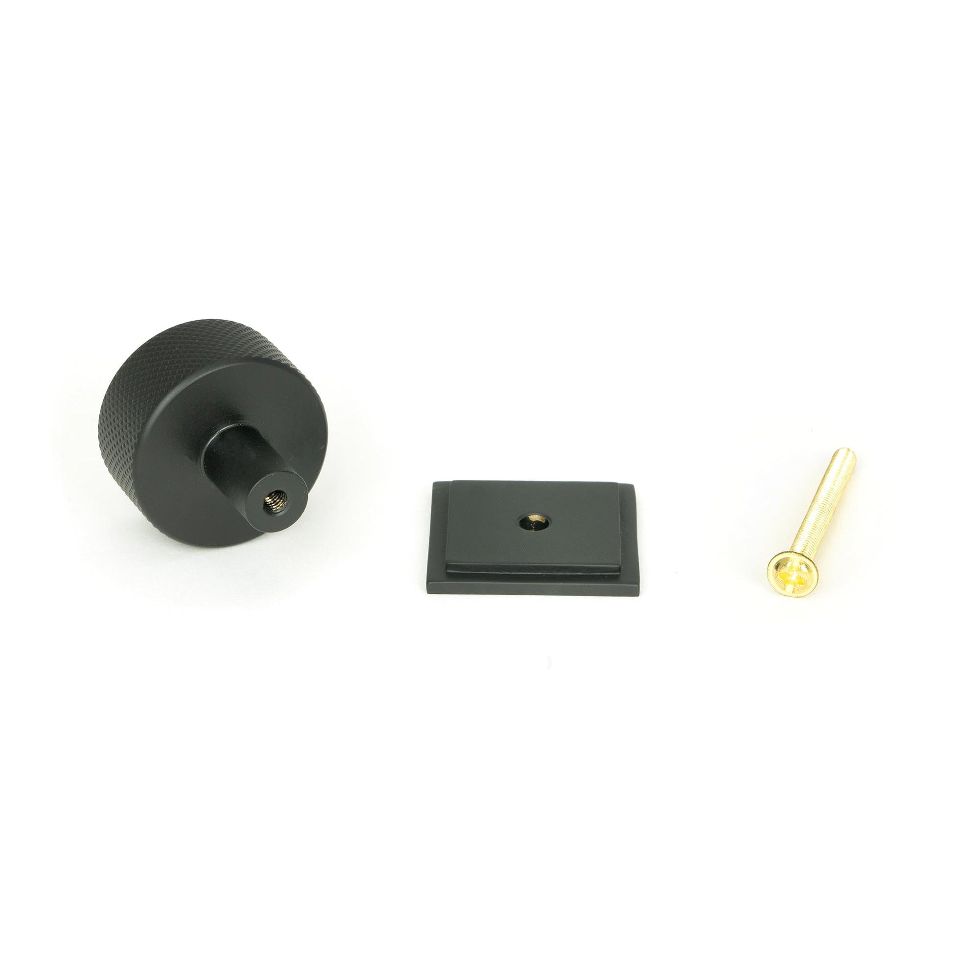 Matt Black Brompton Cabinet Knob - 32mm (Square) | From The Anvil - Cabinet Knobs - From The Anvil - Yester Home