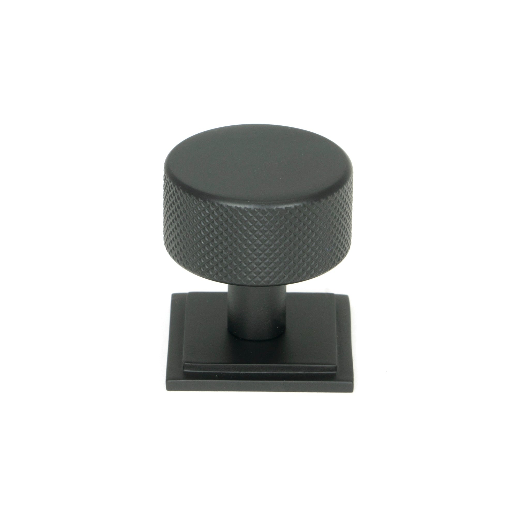 Matt Black Brompton Cabinet Knob - 32mm (Square) | From The Anvil-Cabinet Knobs-Yester Home
