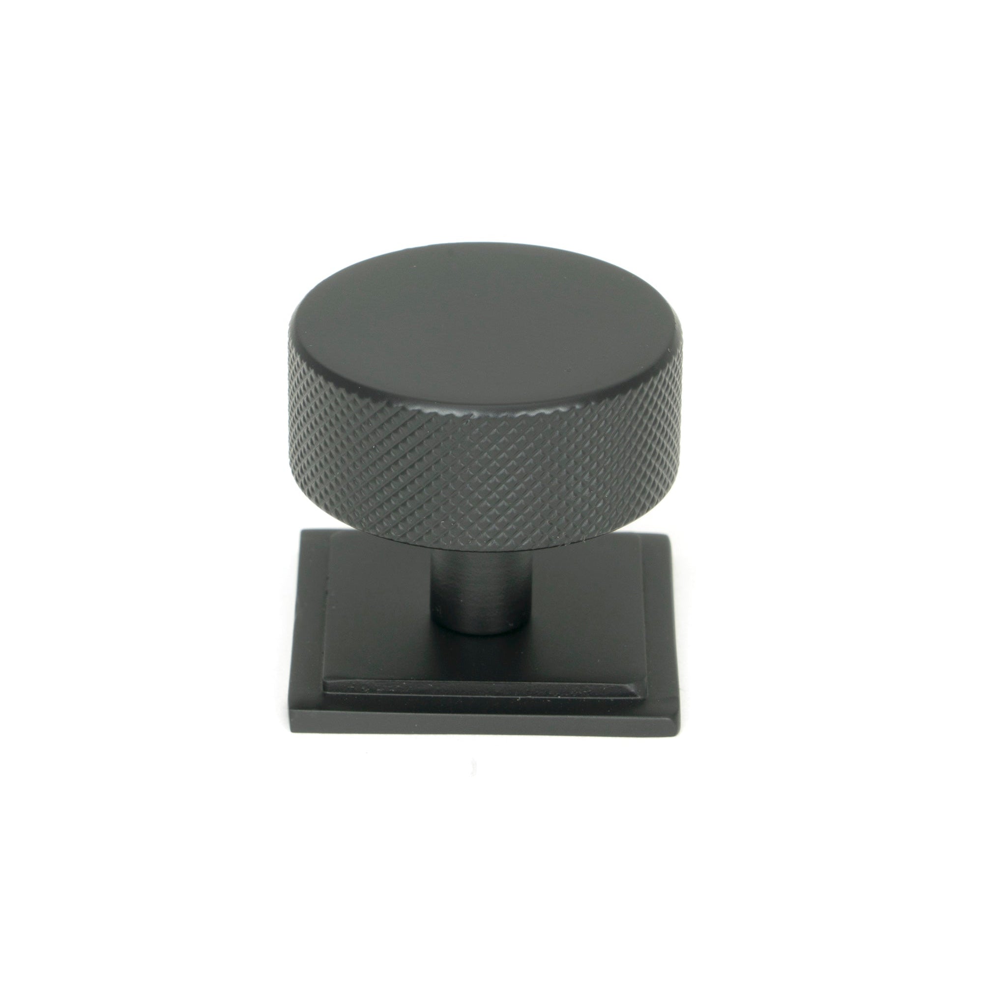 Matt Black Brompton Cabinet Knob - 38mm (Square) | From The Anvil-Cabinet Knobs-Yester Home