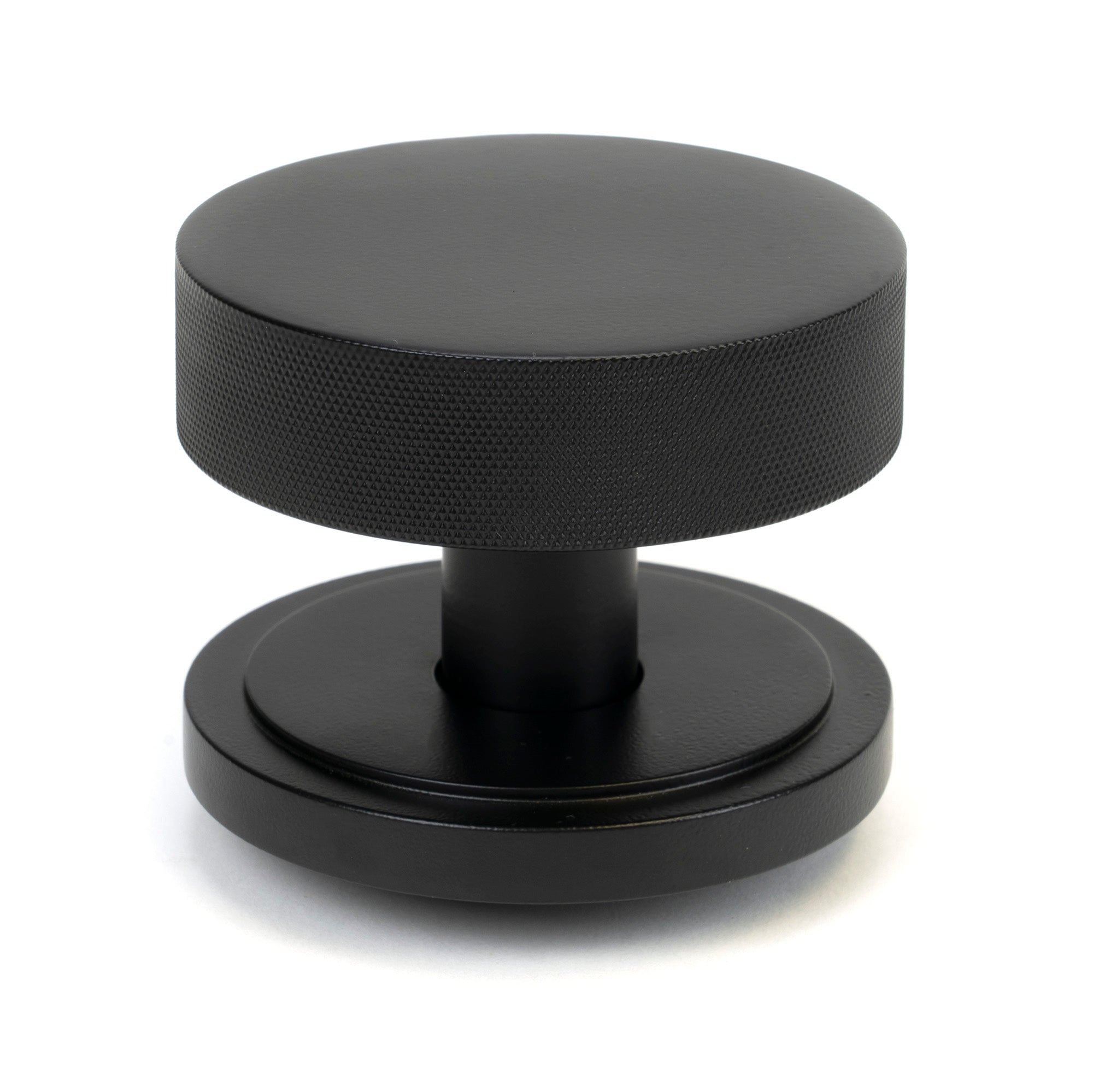 Matt Black Brompton Centre Door Knob (Art Deco) | From The Anvil - Centre Door Knobs - From The Anvil - Yester Home