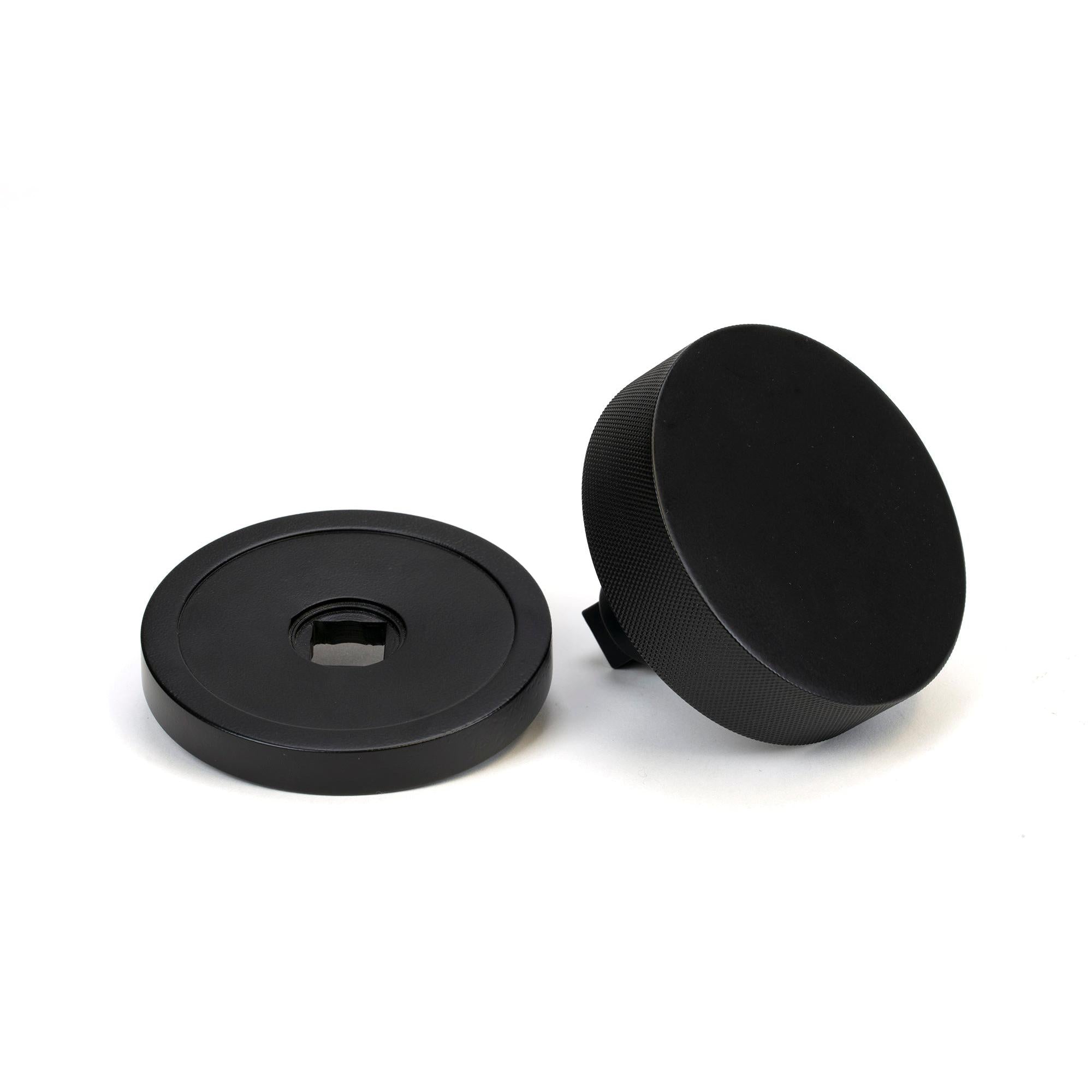 Matt Black Brompton Centre Door Knob (Plain) | From The Anvil - Centre Door Knobs - From The Anvil - Yester Home