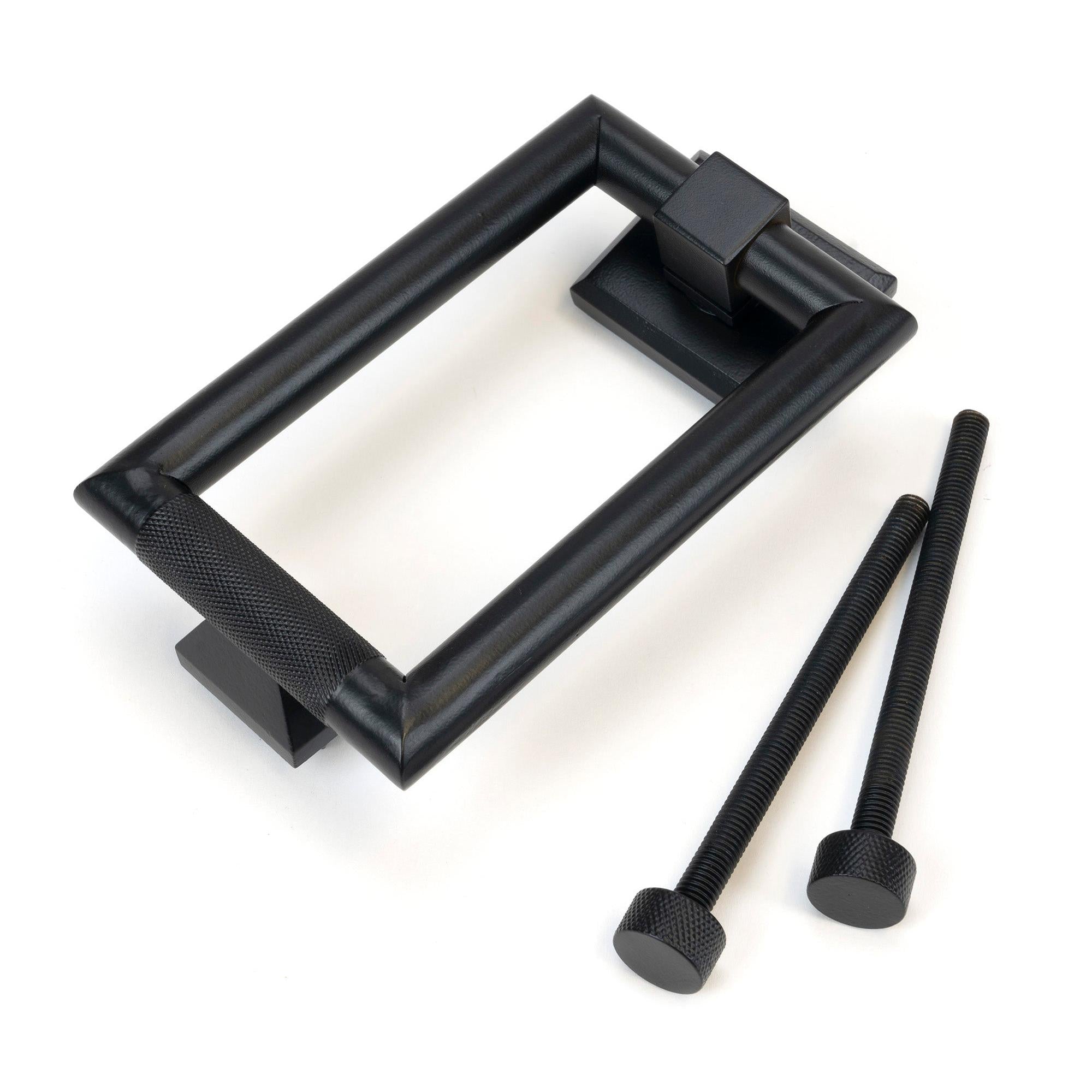 Matt Black Brompton Door Knocker | From The Anvil - Bolt-Through Door Knockers - From The Anvil - Yester Home