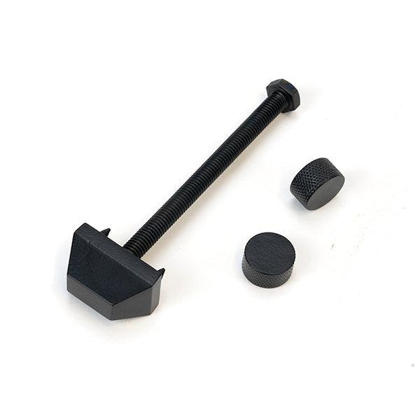 Matt Black Brompton Door Knocker | From The Anvil-Bolt-Through Door Knockers-Yester Home