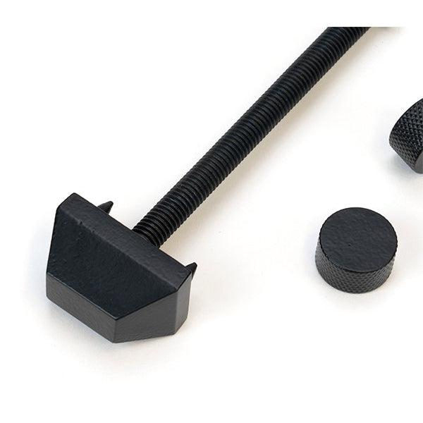 Matt Black Brompton Door Knocker | From The Anvil-Bolt-Through Door Knockers-Yester Home