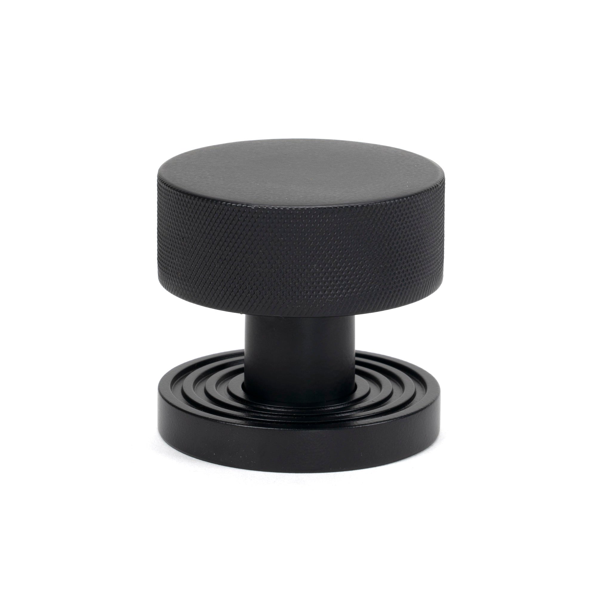 Matt Black Brompton Mortice/Rim Knob Set (Beehive) | From The Anvil-Mortice Knobs-Yester Home