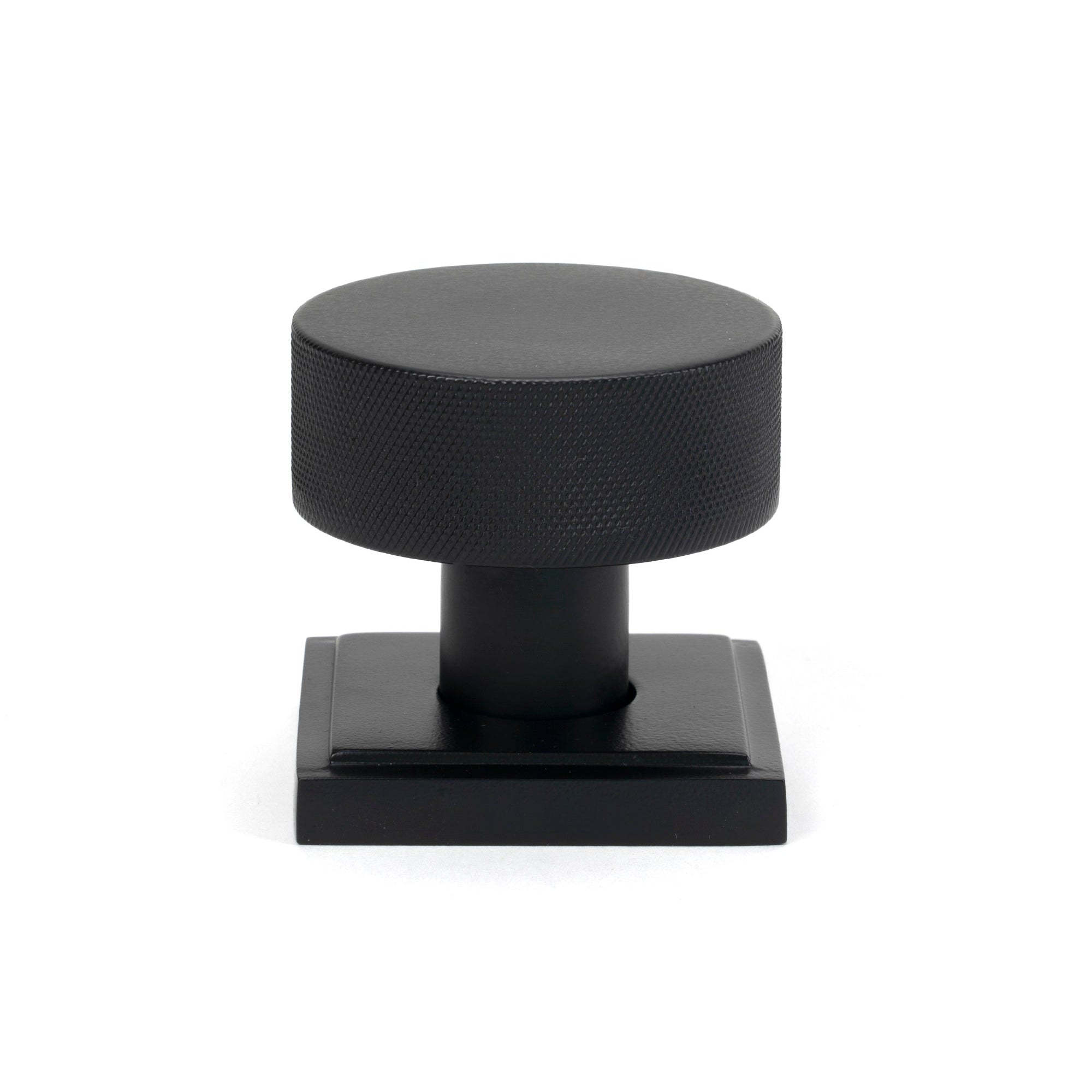 Matt Black Brompton Mortice/Rim Knob Set (Square) | From The Anvil-Mortice Knobs-Yester Home