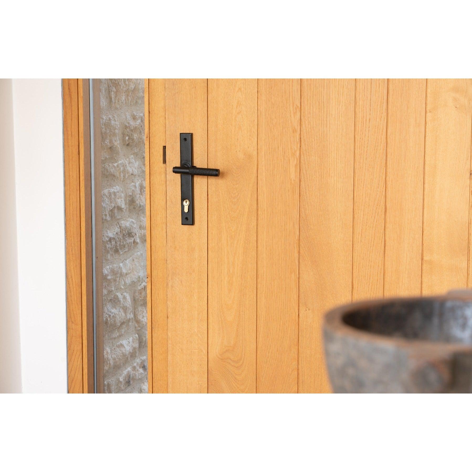 Matt Black Brompton Slimline Lever Espag. Lock Set | From The Anvil-Espagnolette-Yester Home