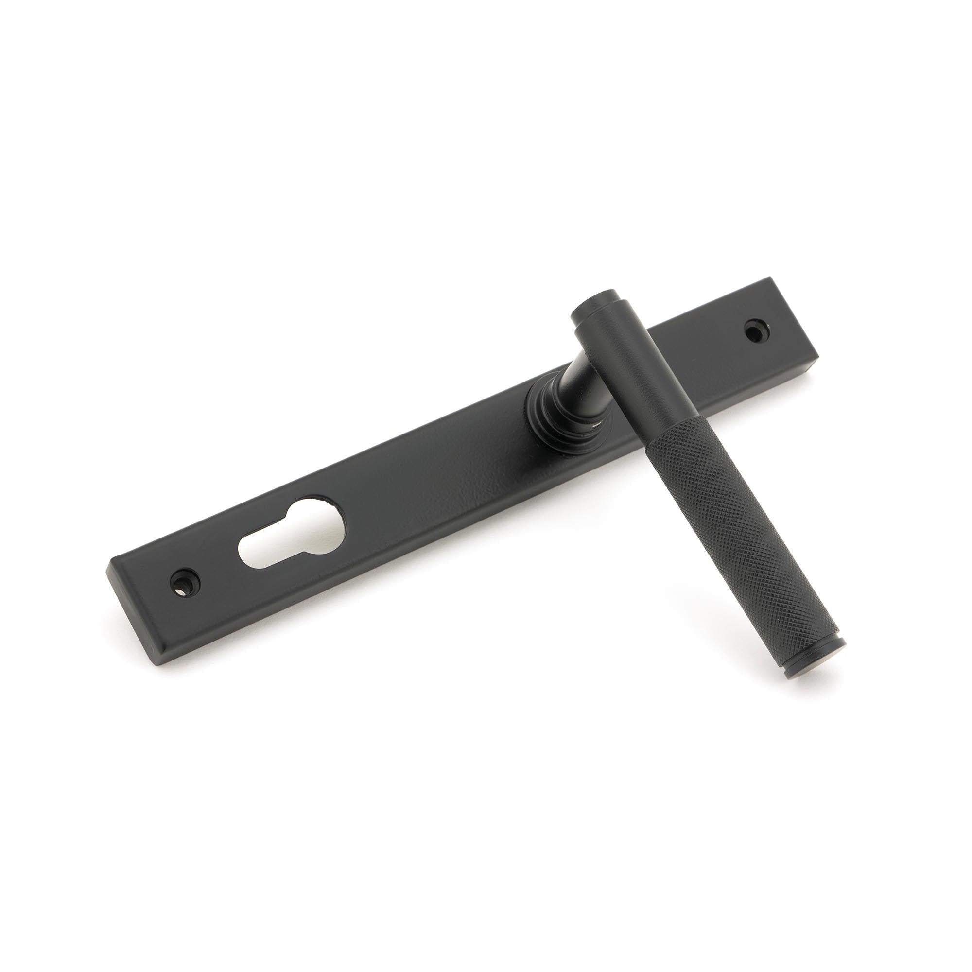 Matt Black Brompton Slimline Lever Espag. Lock Set | From The Anvil - Espagnolette - From The Anvil - Yester Home