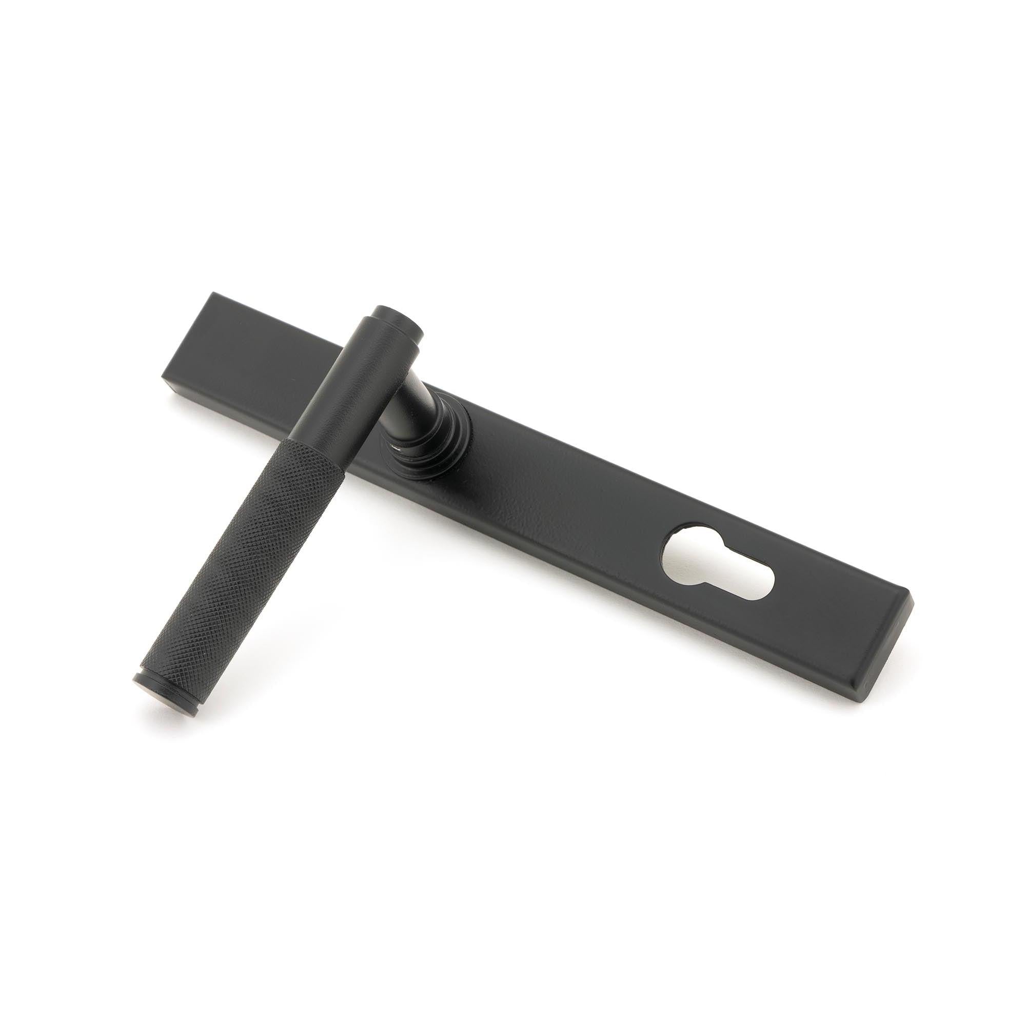 Matt Black Brompton Slimline Lever Espag. Lock Set | From The Anvil - Espagnolette - From The Anvil - Yester Home
