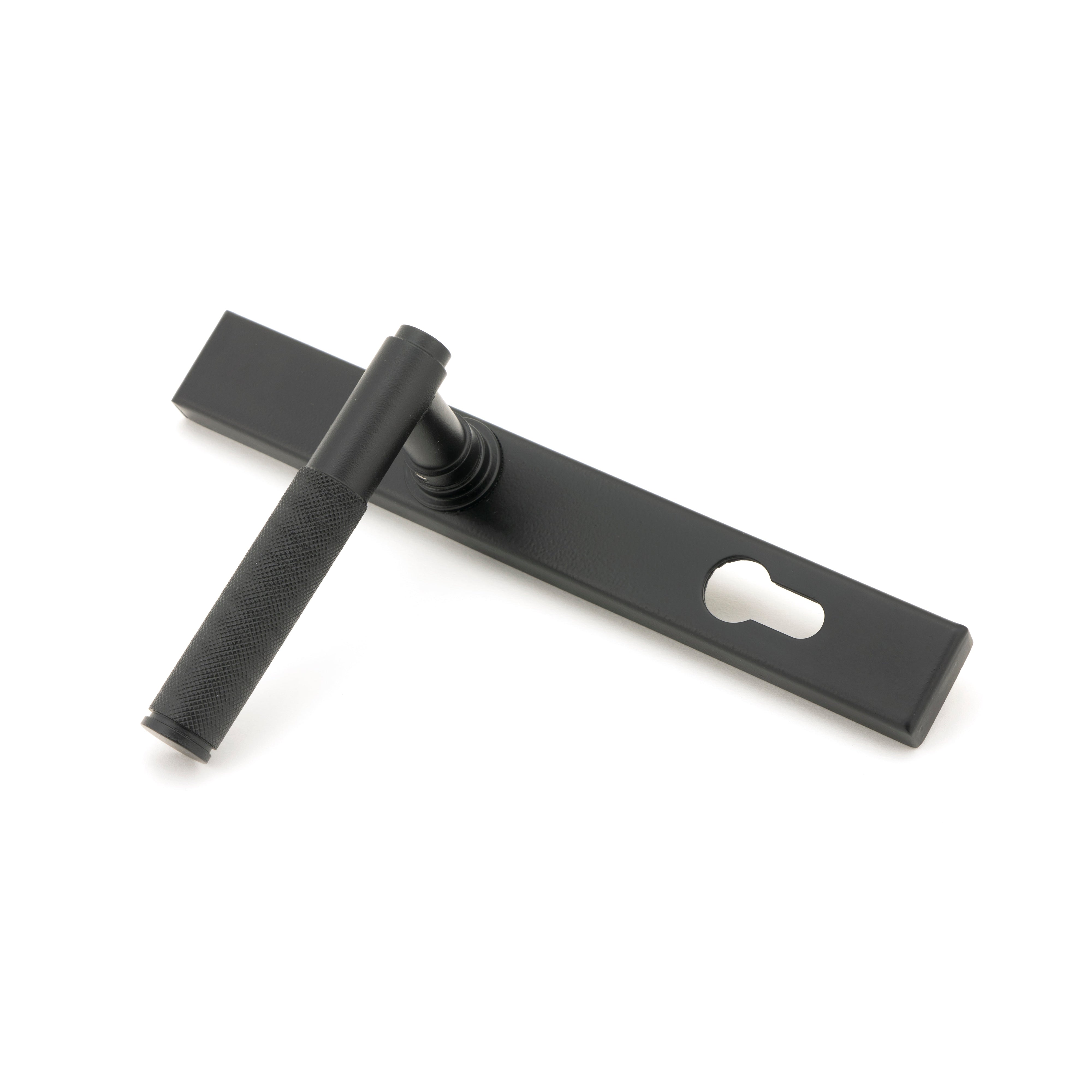 Matt Black Brompton Slimline Lever Espag. Lock Set | From The Anvil-Espagnolette-Yester Home