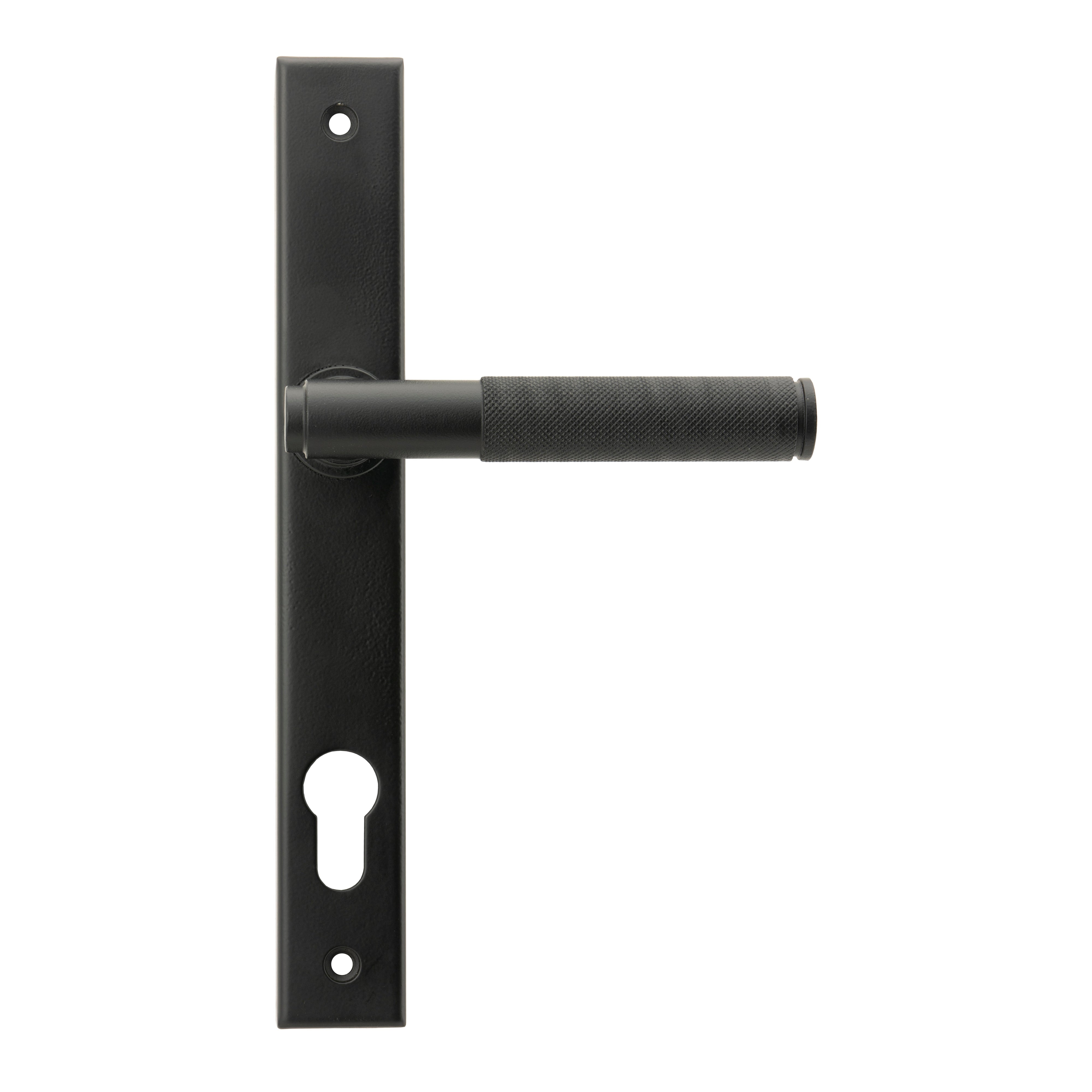 Matt Black Brompton Slimline Lever Espag. Lock Set | From The Anvil-Espagnolette-Yester Home