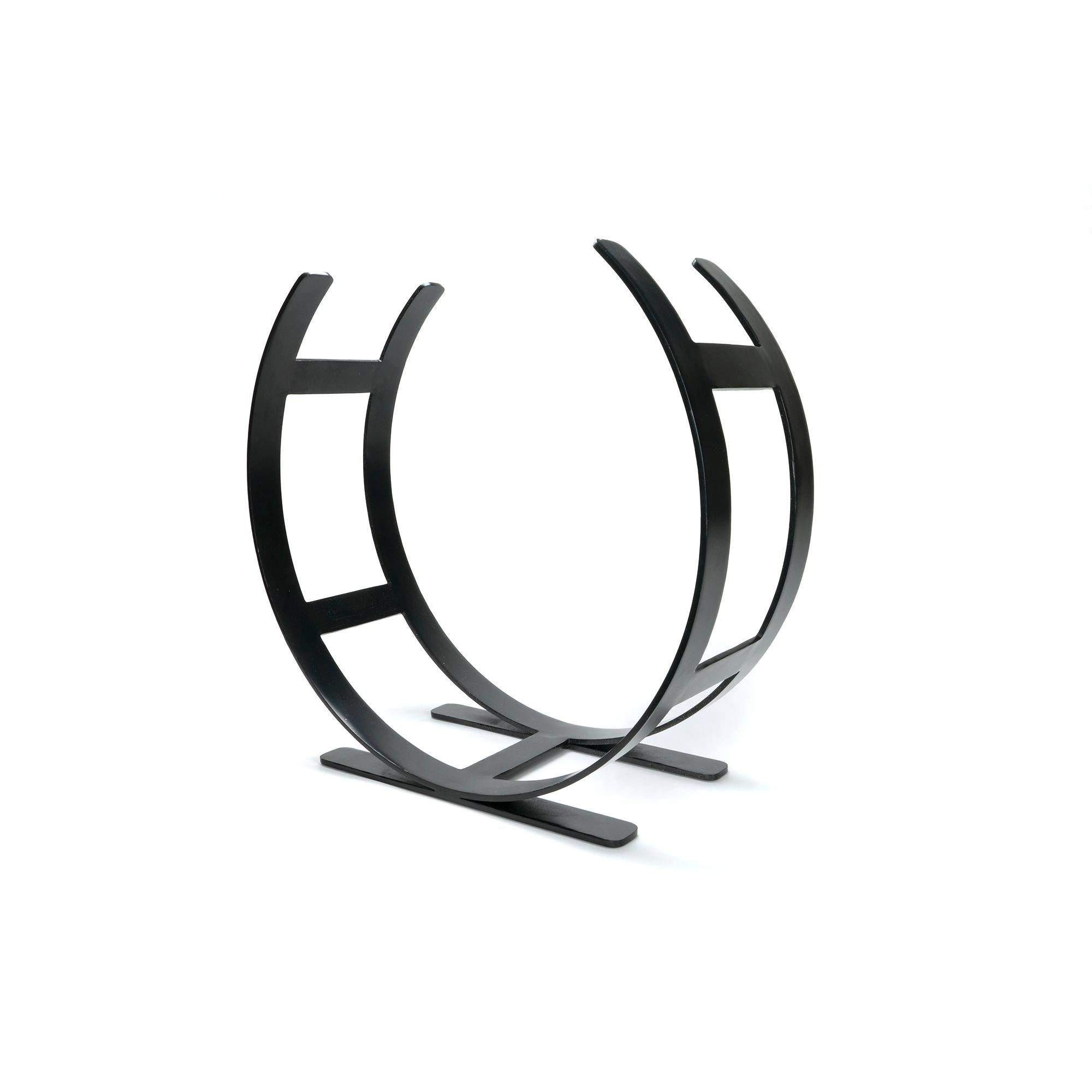 Matt Black Curved Log Holder - Large | From The Anvil - Log Holders - From The Anvil - Yester Home