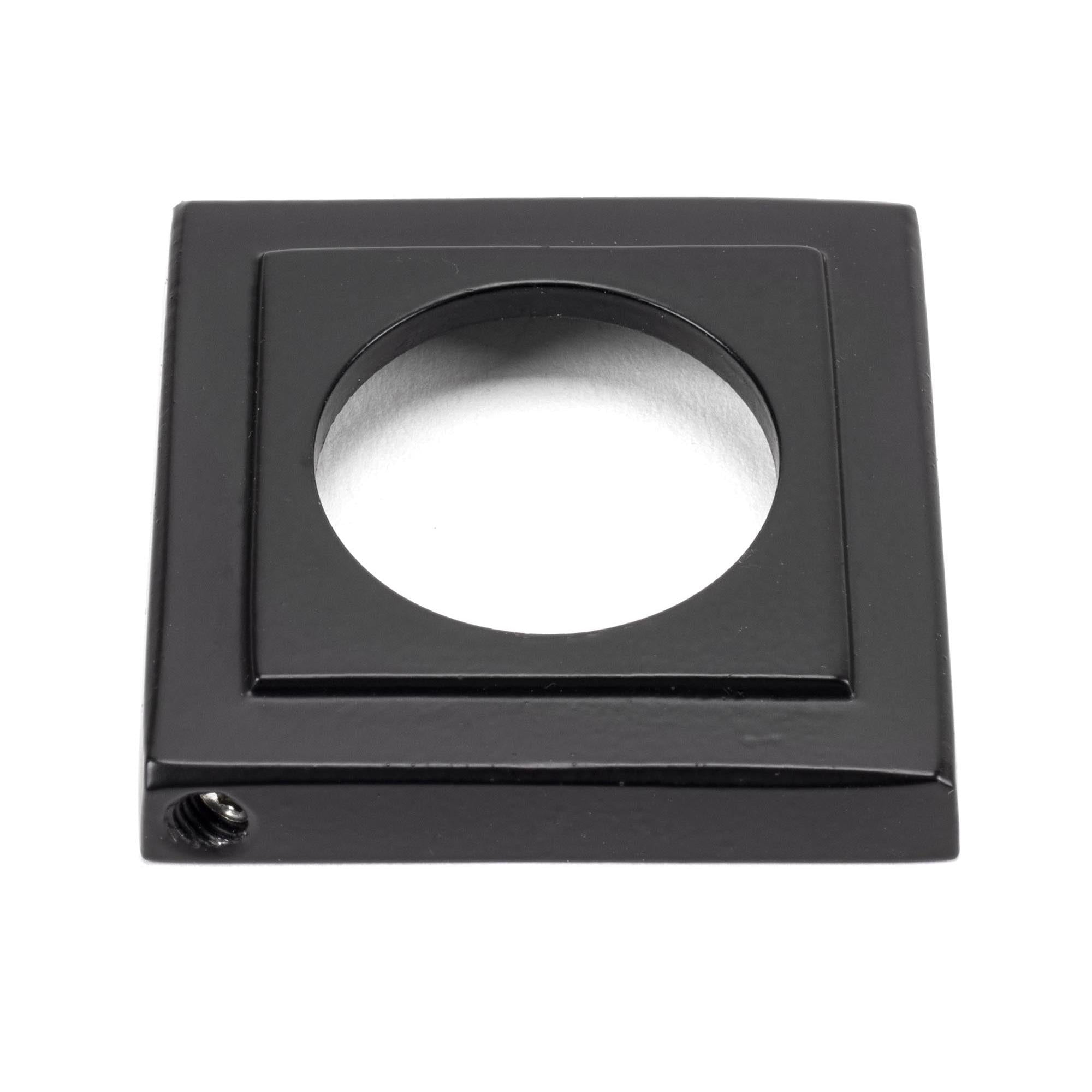 Matt Black Hammered Newbury Lever on Rose Set (Square) - Unsprung | From The Anvil - Concealed - From The Anvil - Yester Home