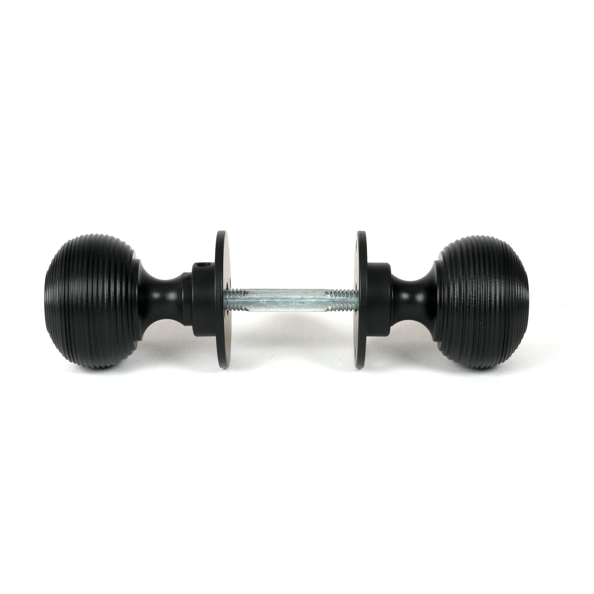 Matt Black Heavy Beehive Mortice/Rim Knob Set | From The Anvil - Mortice Knobs - From The Anvil - Yester Home